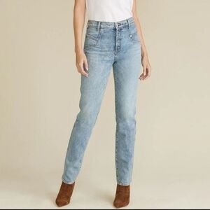 VERONICA BEARD RYLEIGH SLIM STRAIGHT HIGH RISE JEANS WITH YOKE Size 29/8